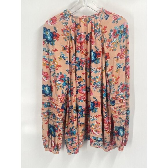 Tolani Floral Blouse Embroidered Boho Sz Large Boho Cottagecore Artsy - Picture 5 of 6